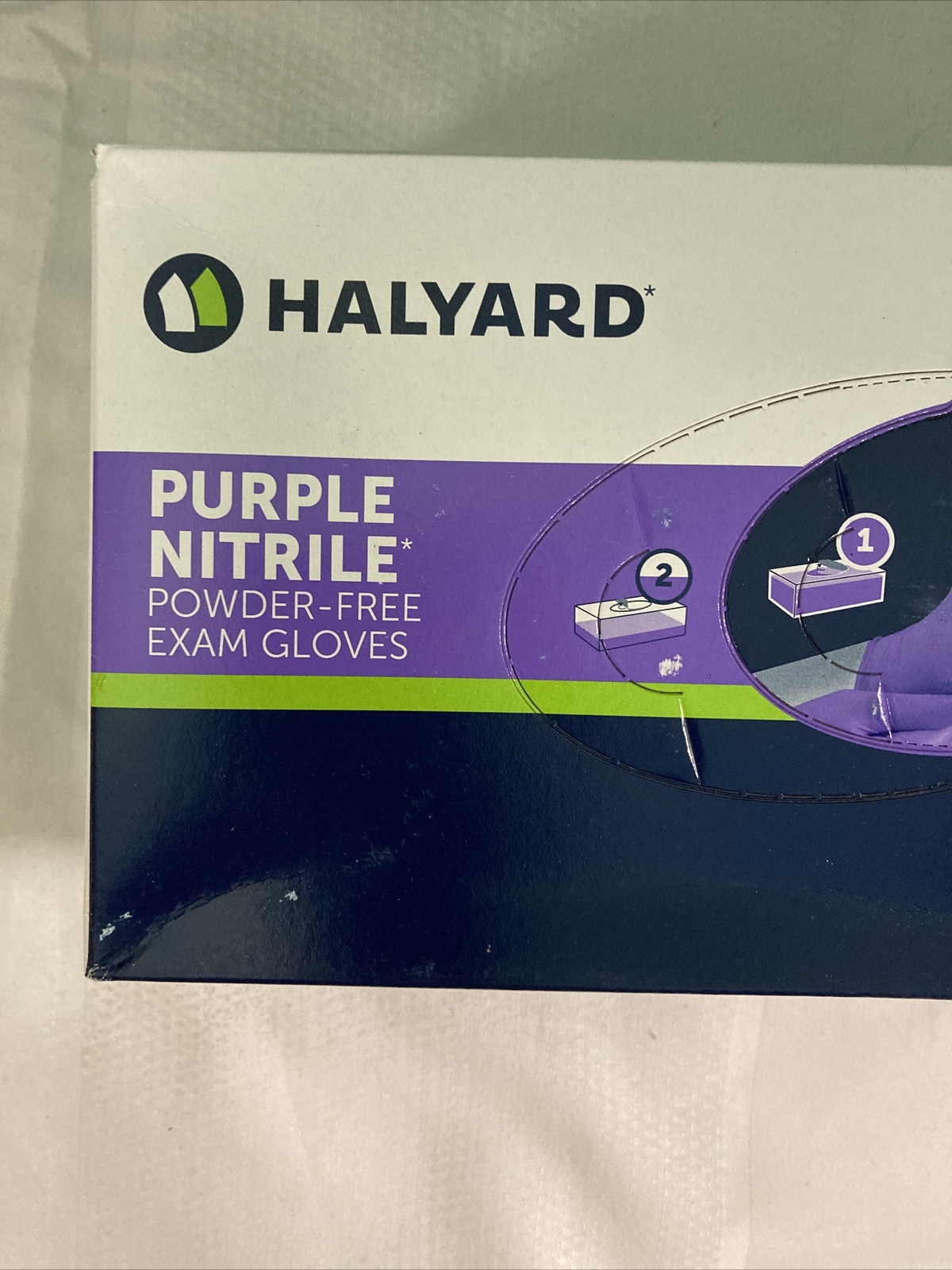 HALYARD PURPLE NITRILE GLOVES 55082 Powder-Free Exam/ 100 Gloves/ Medium