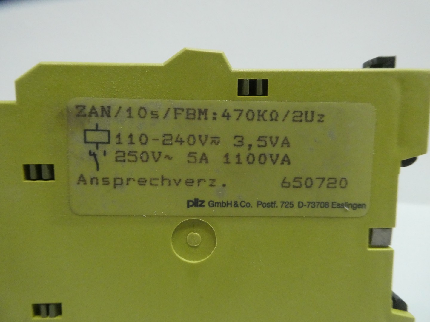 Pilz ZAN/10S/FBM Safety Relay 100-240v-ac