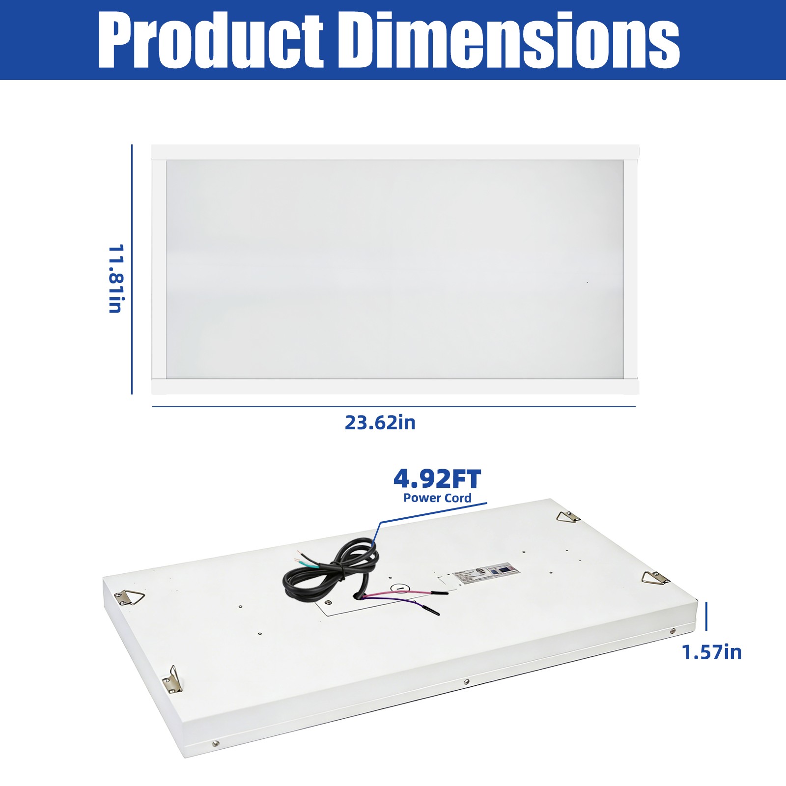 2 Pack 100W LED Linear High Bay light 2FT Commercial Warehouse Lights 100-277V