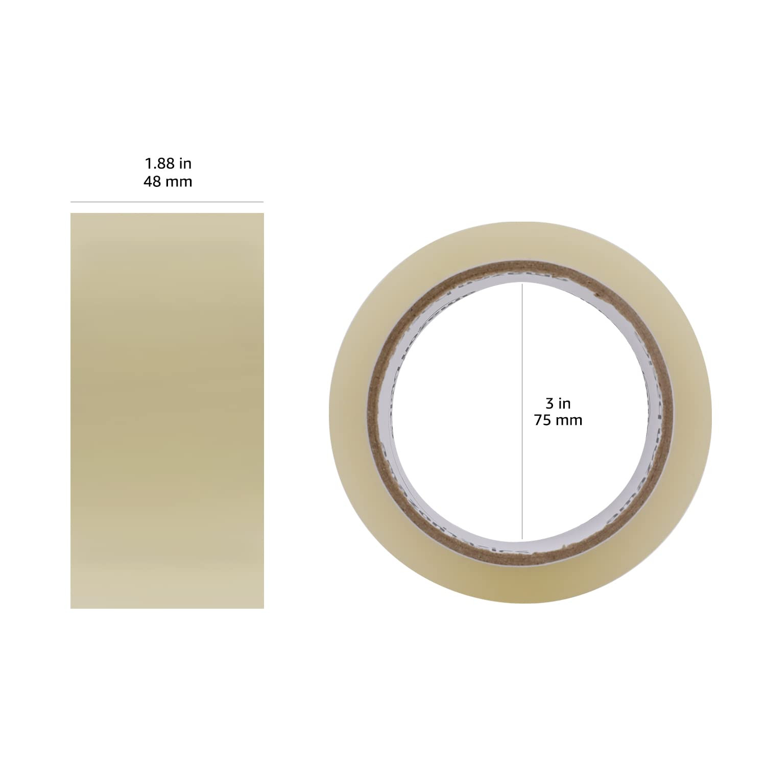 Shipping Packing Tape for Moving and Sealing Boxes, Clear, 1.9 in X 60.3 Yards,