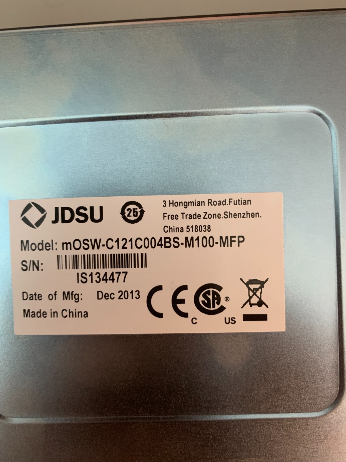 JDS Uniphase MAP200-MOSW-C121C004BS-M100-MFP