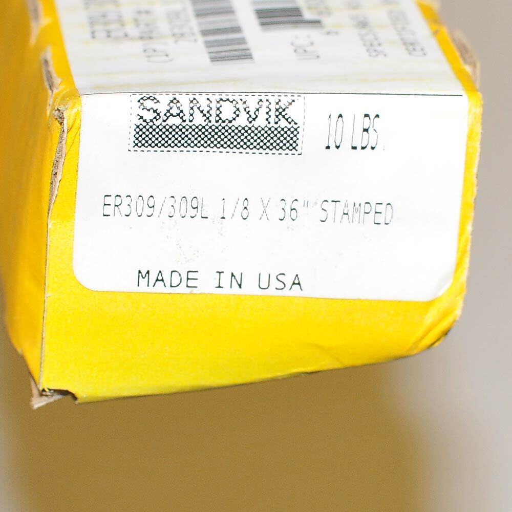 NEW 10lbs. Sandvik ER309/309L Stainless Steel TIG Welding Wire 1/8″x36″3.2mm Rod