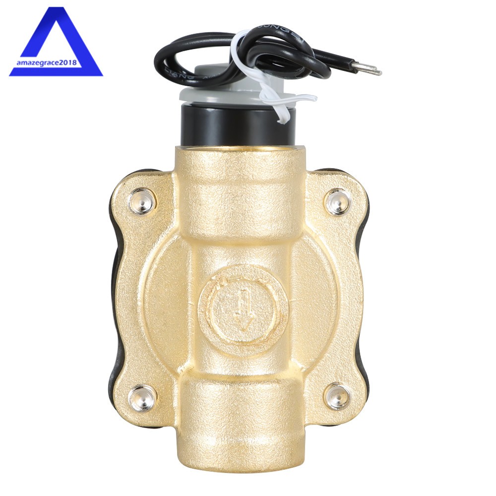 1/2 inch 12V DC Brass Electric Solenoid Valve NPT Gas Water Air Normally Closed