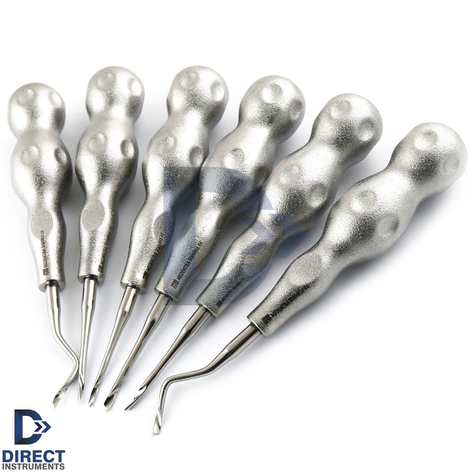 6Pcs Set Dental Twist Point Root Elevators Luxating Tooth Extraction Surgical CE