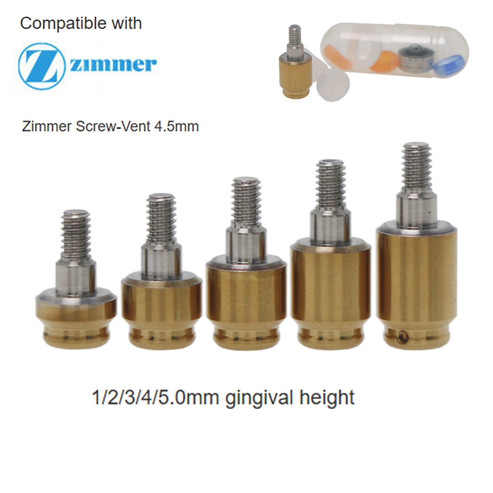 Locator Overdenture Abutment Removable Anchor For Mis ZIMMER TSV 3.5/4.5 Platfor