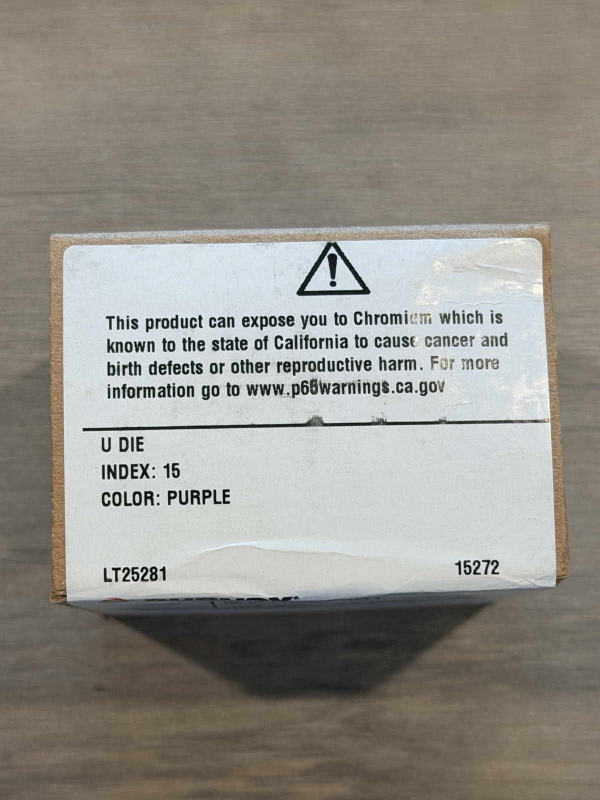 Burndy U28RT Stainless Steel U Die, Index 15, Purple 4/0