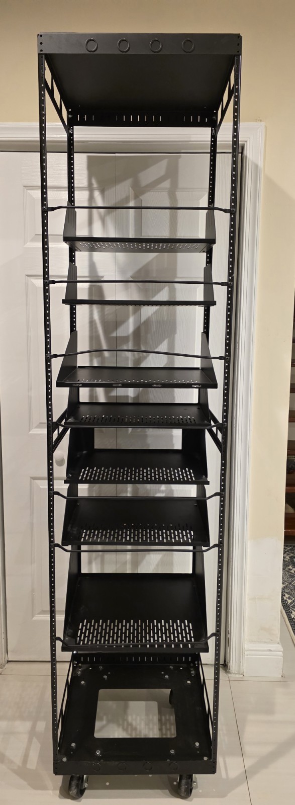 Middle Atlantic Metal Rack Shelves With Wheels 79h x 19.5w X 22d