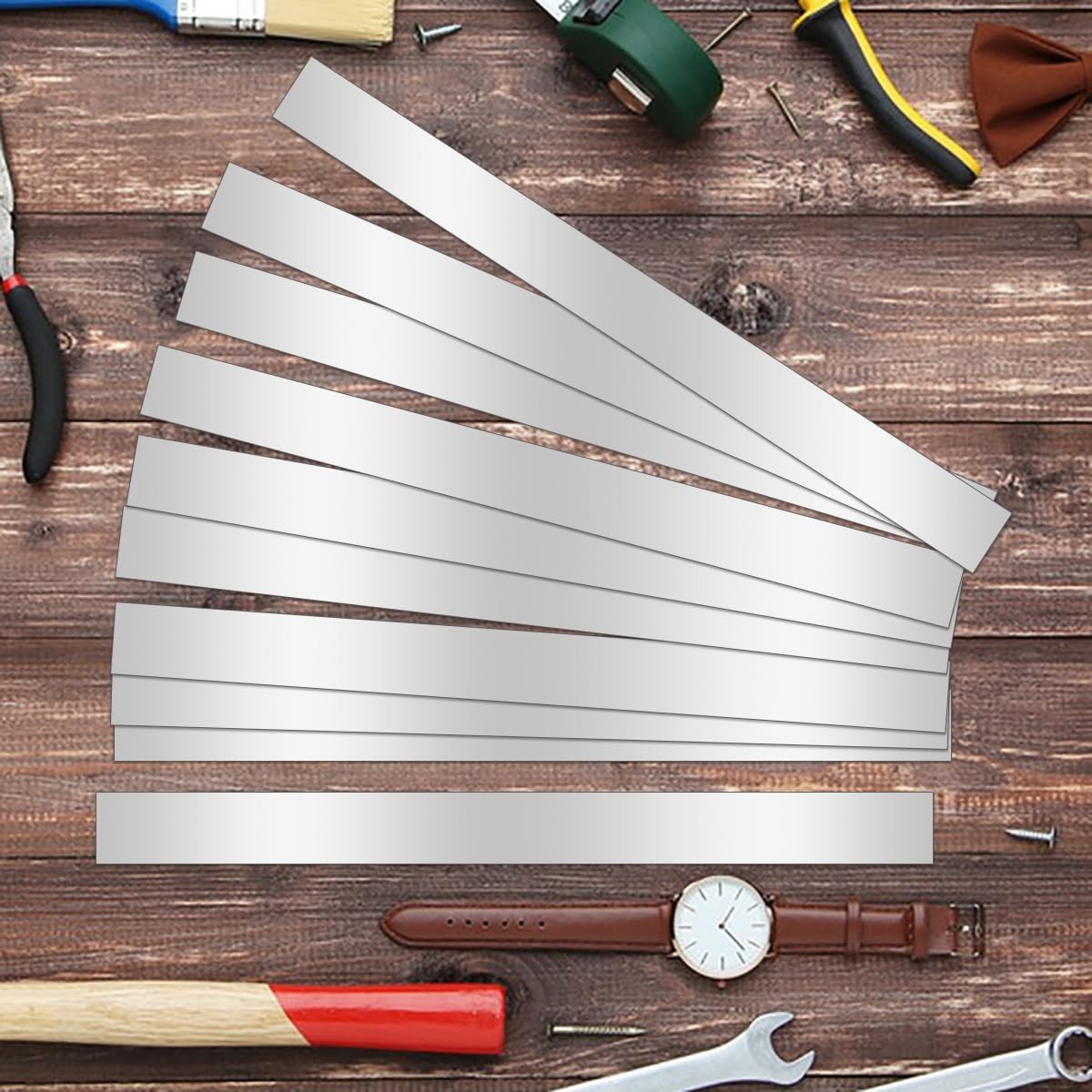 10 Pcs Sheet Metal Strips,12» Length,1» Width, 0.02» Thickness,Thin Flat Meta