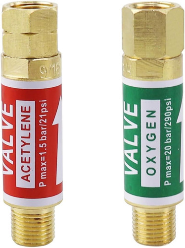 Oxygen Acetylene Flashback Arrestors Set, Torch End