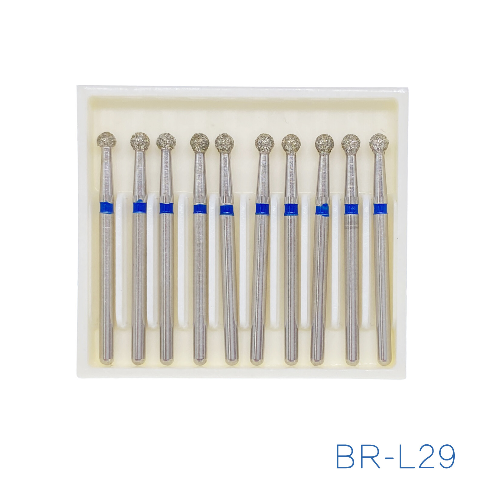 10Pc AZDENT Dental Diamond Burs Ball Round For High Speed Handpiece FG 1.6mm