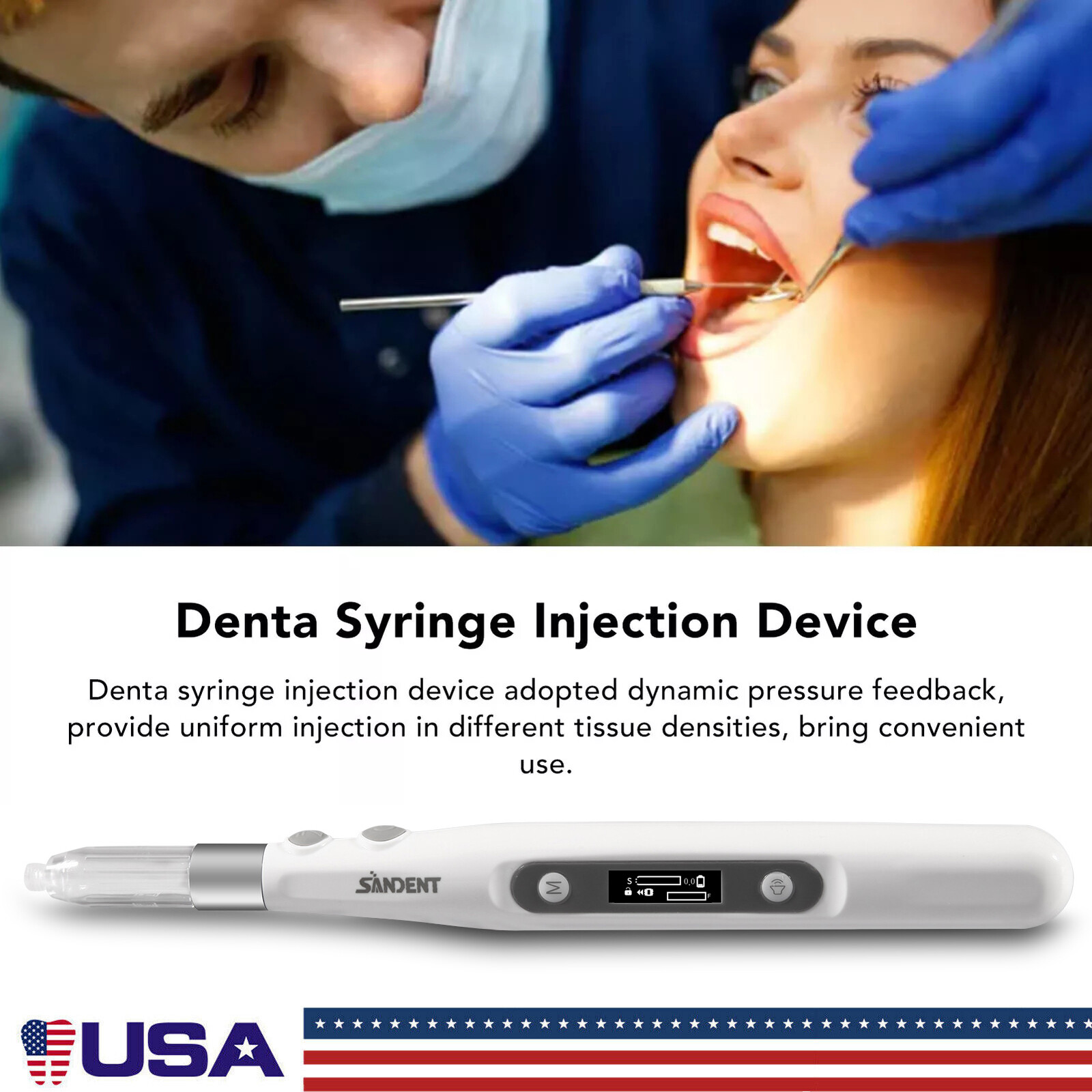 Woodpecker Style Dental Painless Oral Local Anesthesia Device anestesia Pen DE