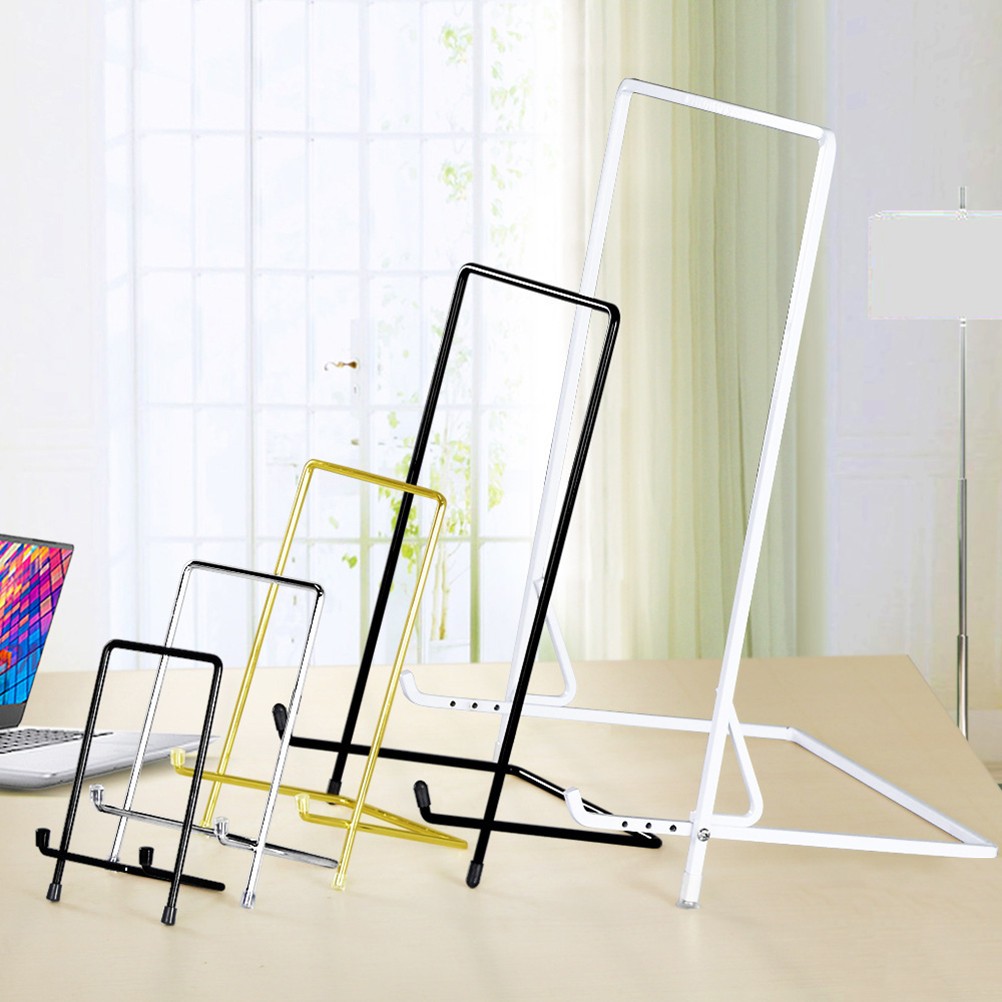 Iron Display Stand for Picture Frames with Baked Lacquer Finish Black