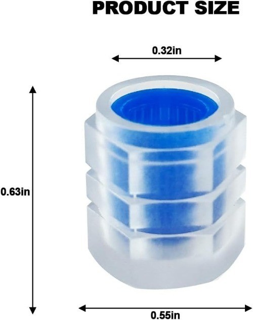 Glow in the Dark Blue Tire Valve Stem Caps (12PCS), Luminous & Cor Color: Blue