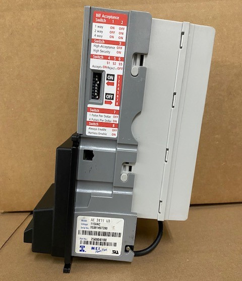 MEI Mars AE 2411 Bill Acceptor 115v – $1 & $5 – Refurbished w/ 90 Day Warranty