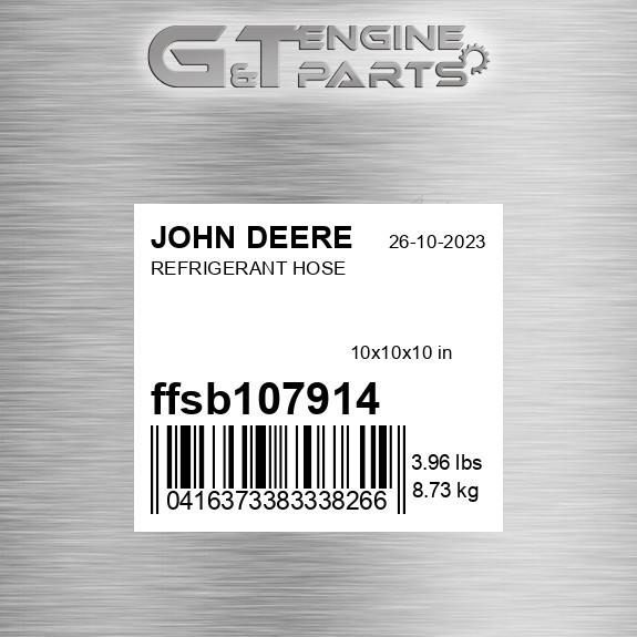 FFSB107914 REFRIGERANT HOSE fits JOHN DEERE (Surplus Open Box)