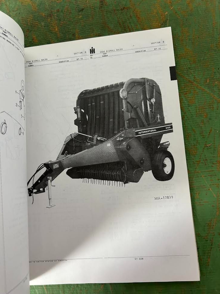 1982 International Parts Catalog – BP-10 Bigroll Balers and Related Equipment