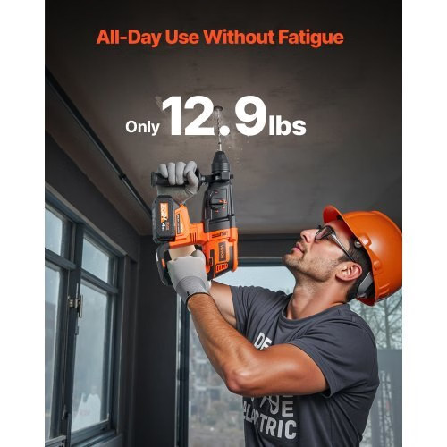 20V Brushless Cordless Hammer Drill, Lithium-Ion 1.1 Inch Rotary Hammer Driver,