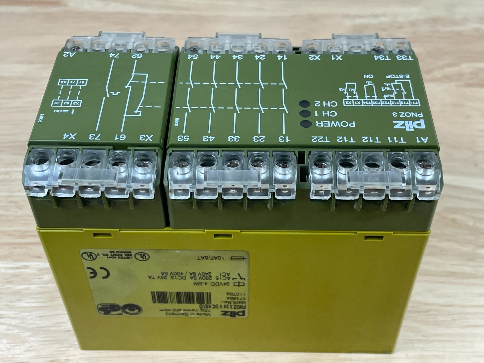 PILZ PNOZ 3 5S10 Safety Relay, 474894