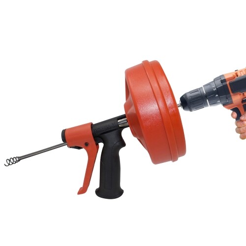 Spinfeed 25 Ft Drum Auger, Use Manually or Drill Powered