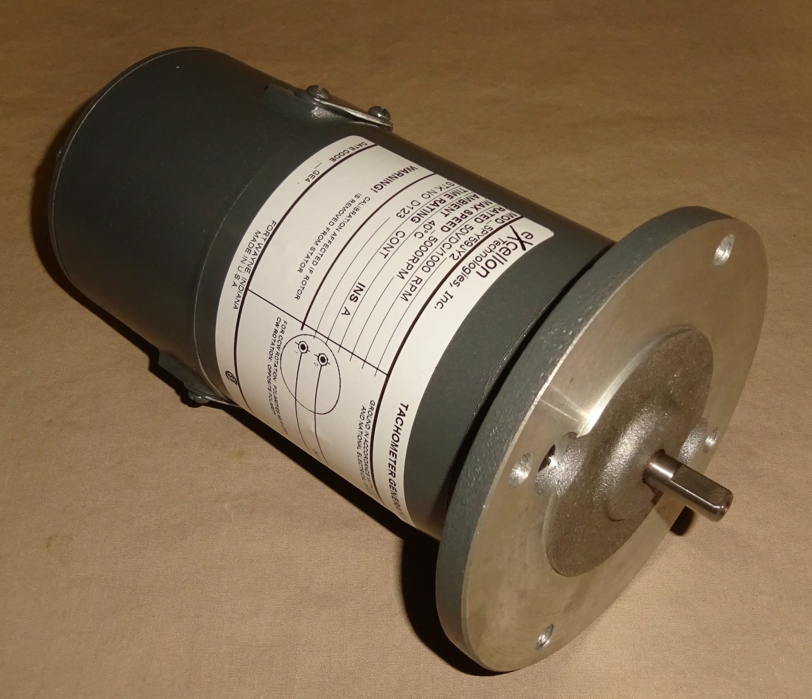Excellon 5PY59JY2 DC Tachometer Generator Rated 50VDC / 1000RPM NEW
