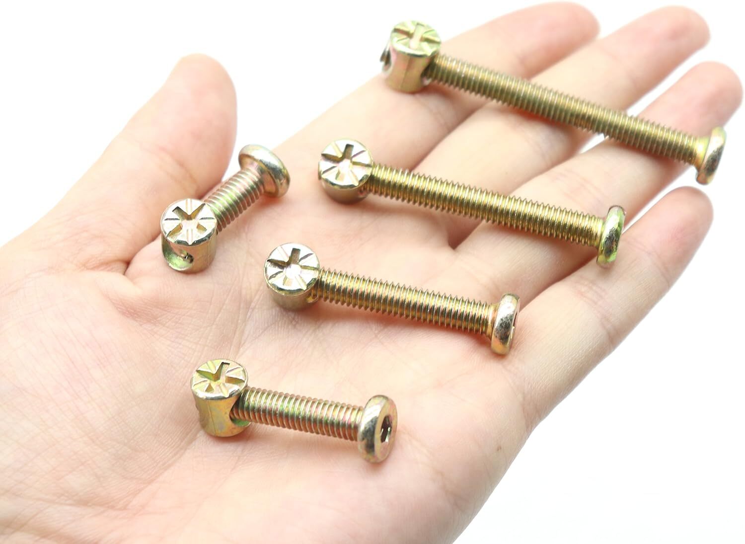 binifiMux Crib Hardware Screws, 50 Set(100Pcs) M6 Furniture Barrel Nut Bolt A…