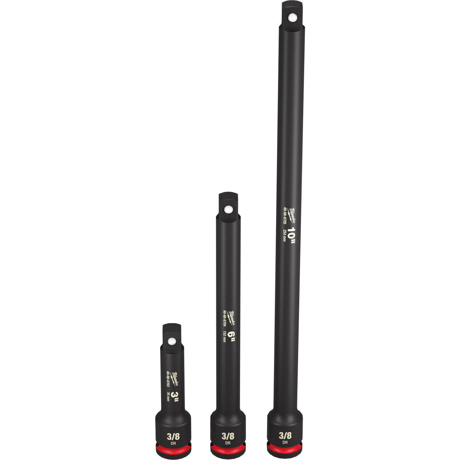 Milwaukee 49-66-6714 3PC SHOCKWAVE Impact Duty 3/8 Drive Extension Set