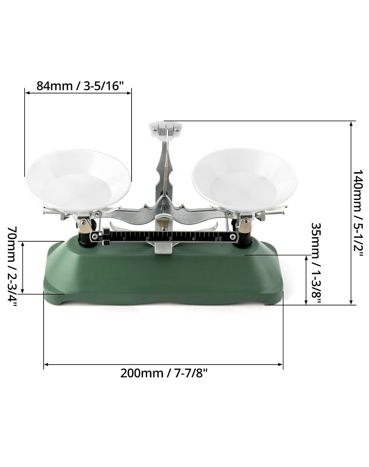 Mini Triple Beam Balance Scale 200g x 0.2g Lab Educational Pocket Scale Weights!