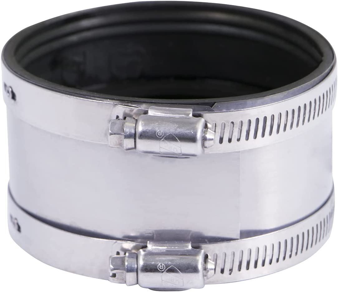 Shielded 3″ transition coupling Joins Plastic/Steel/X Heavy Cast Iron to Copper