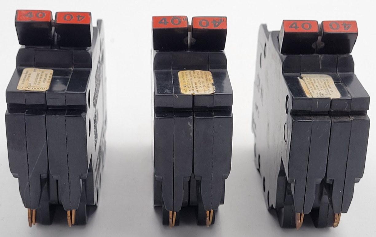 FPE NC0240 40 A 2-Pole Stab-Lok 120/240V Federal Pacific Circuit Breaker USED