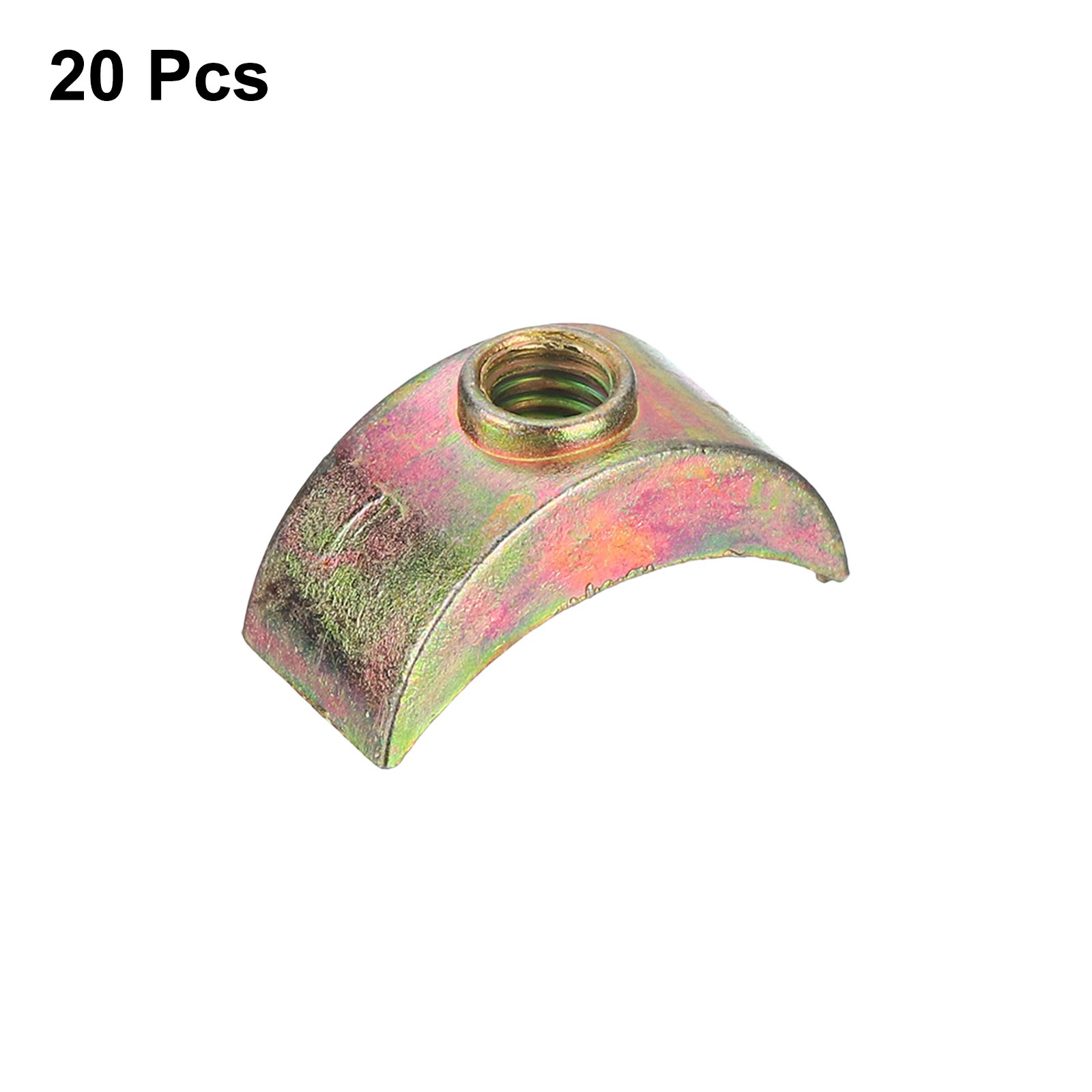 20pcs M6 Half Moon Nuts Washers Zinc Alloy External Thread Lock Washer Bronze