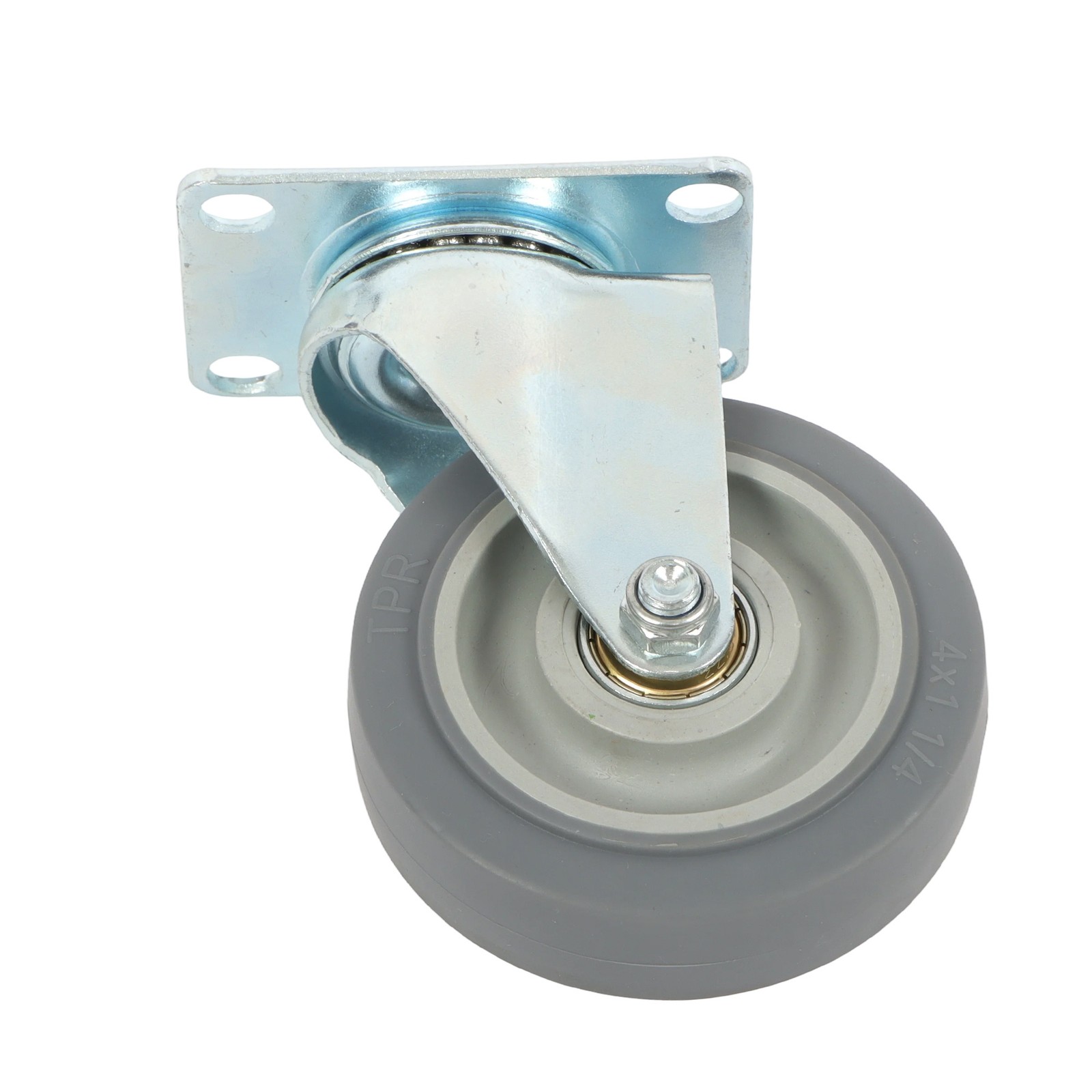 4 Pcs 4 Inch Heavy Duty Swivel Caster Wheels 1200Lbs Two Straight, Two Inclined