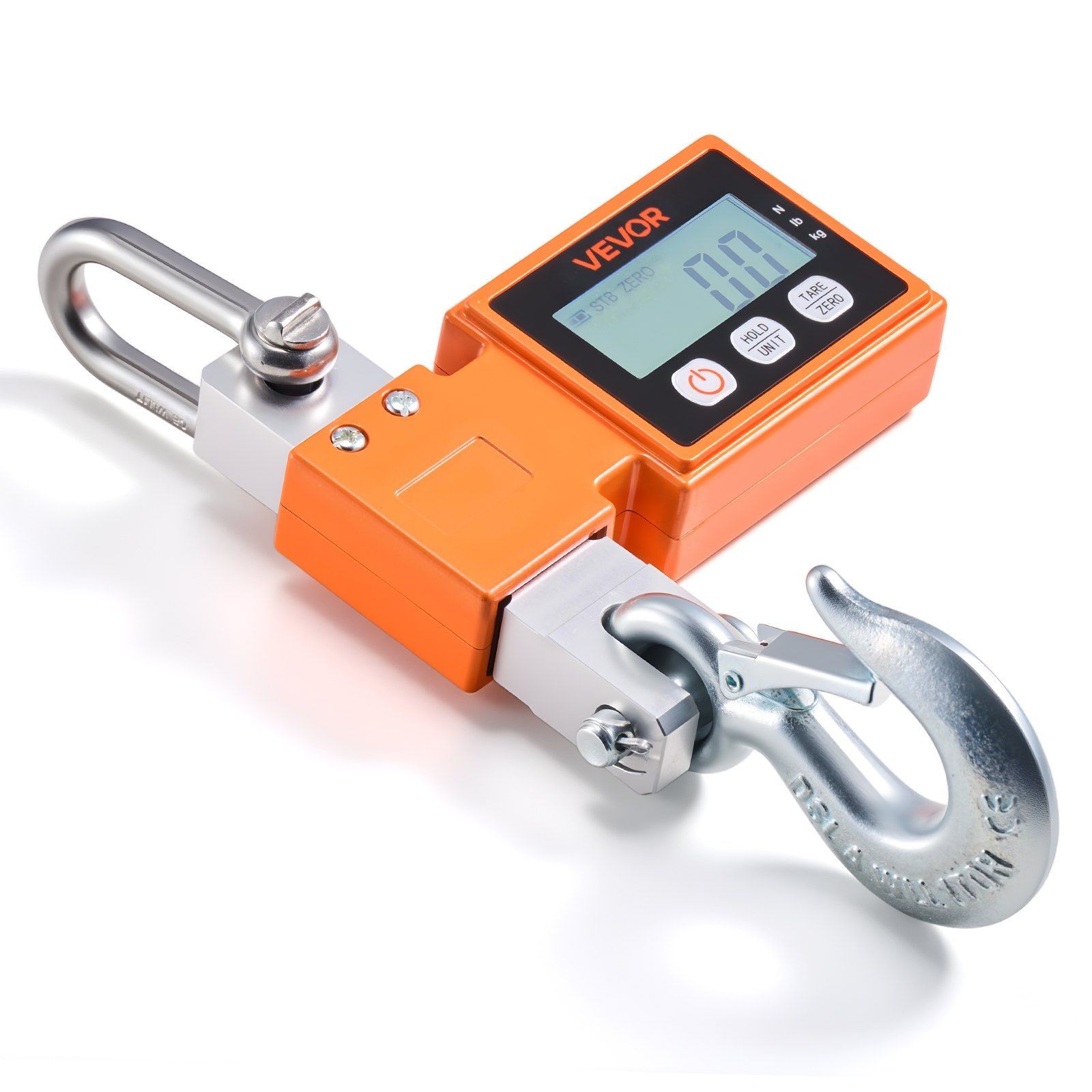 Digital Crane Scale 1100lb/500kg, Cast-Aluminum Body, 0.2lb Resolution