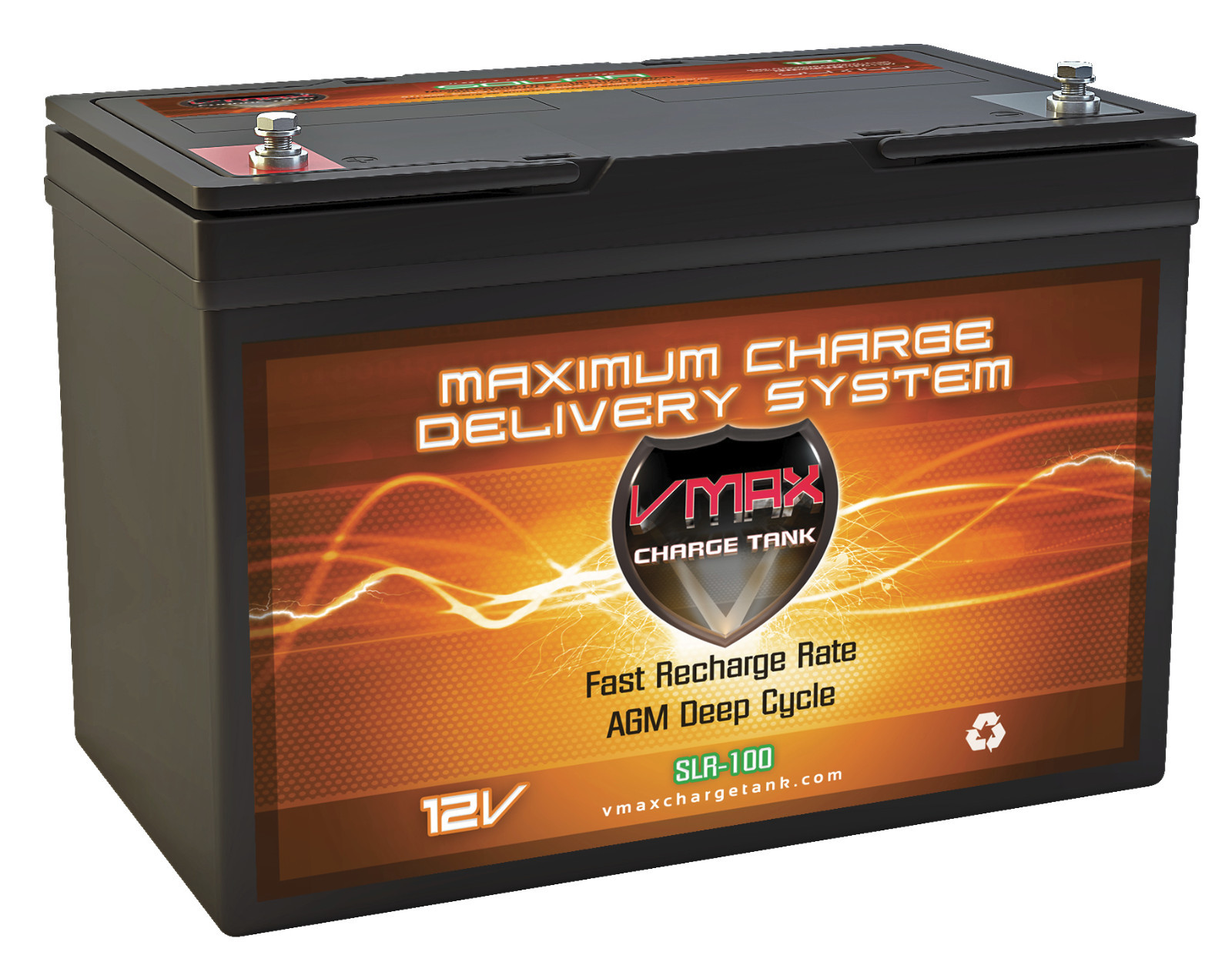 VMAX SLR100 12V 100Ah AGM Deep Cycle Group 27 Solar 12 Volt Sealed Battery