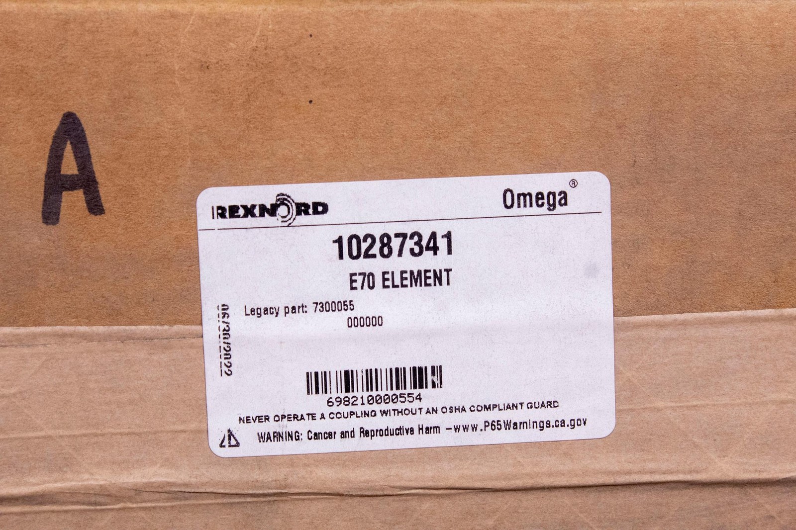 Rexnord 10287341 E70 ELEMENT Legacy part 7300055 E70 – 3.438C -2.500C