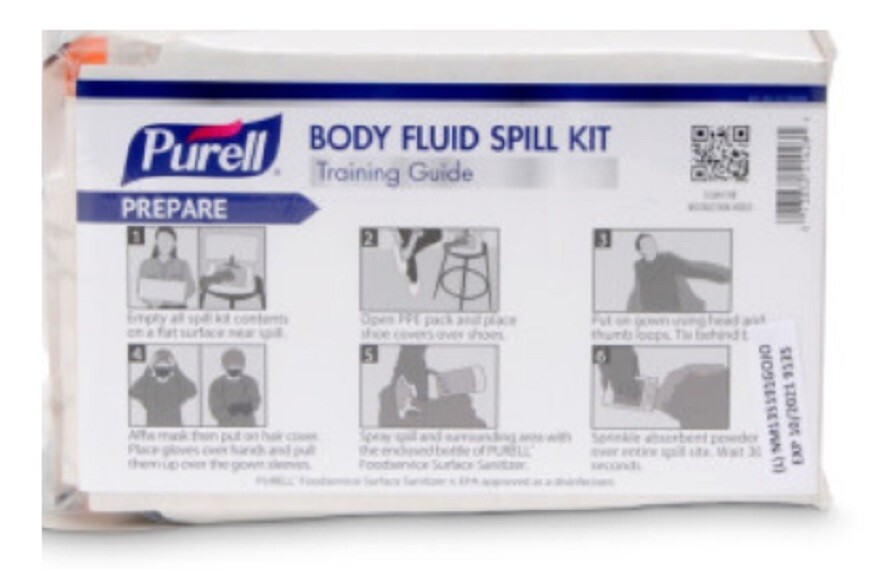 PURELL Body Fluid Spill Kit Foodservice Surface hard and soft surfaces 01/2026