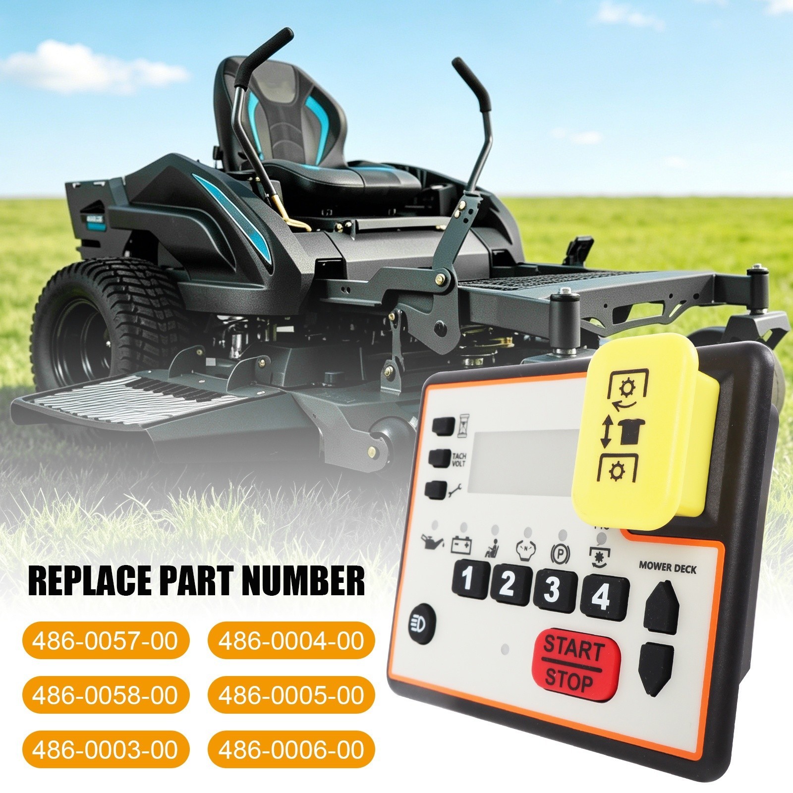 NEW Control Panel Console Keypad 486-0058-00, 486-0057-00 Fit Spartan Mower Carb