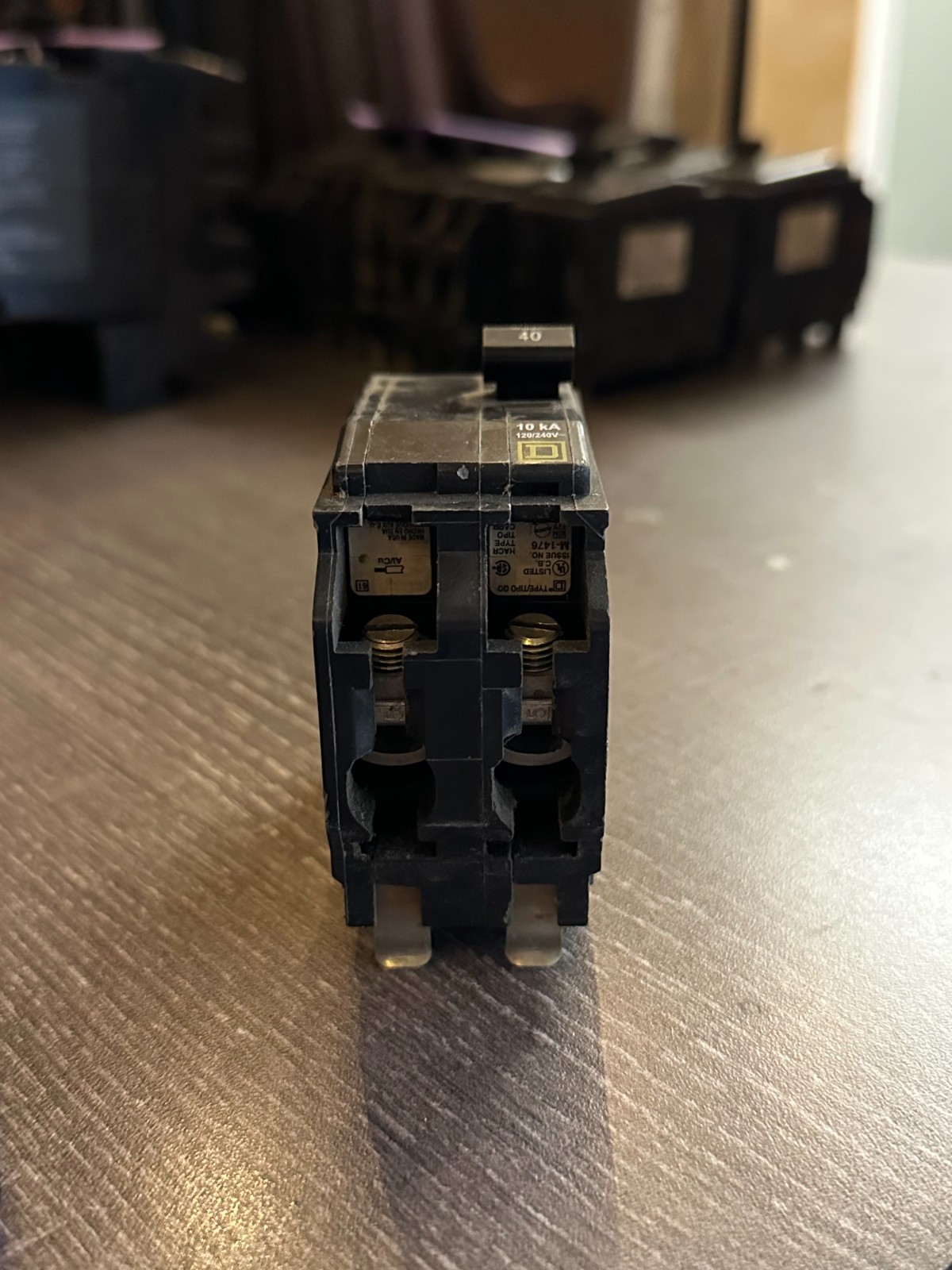 Square D QO240CP Miniature Circuit Breaker – 40 A, 2 Pole, 120/240 VAC