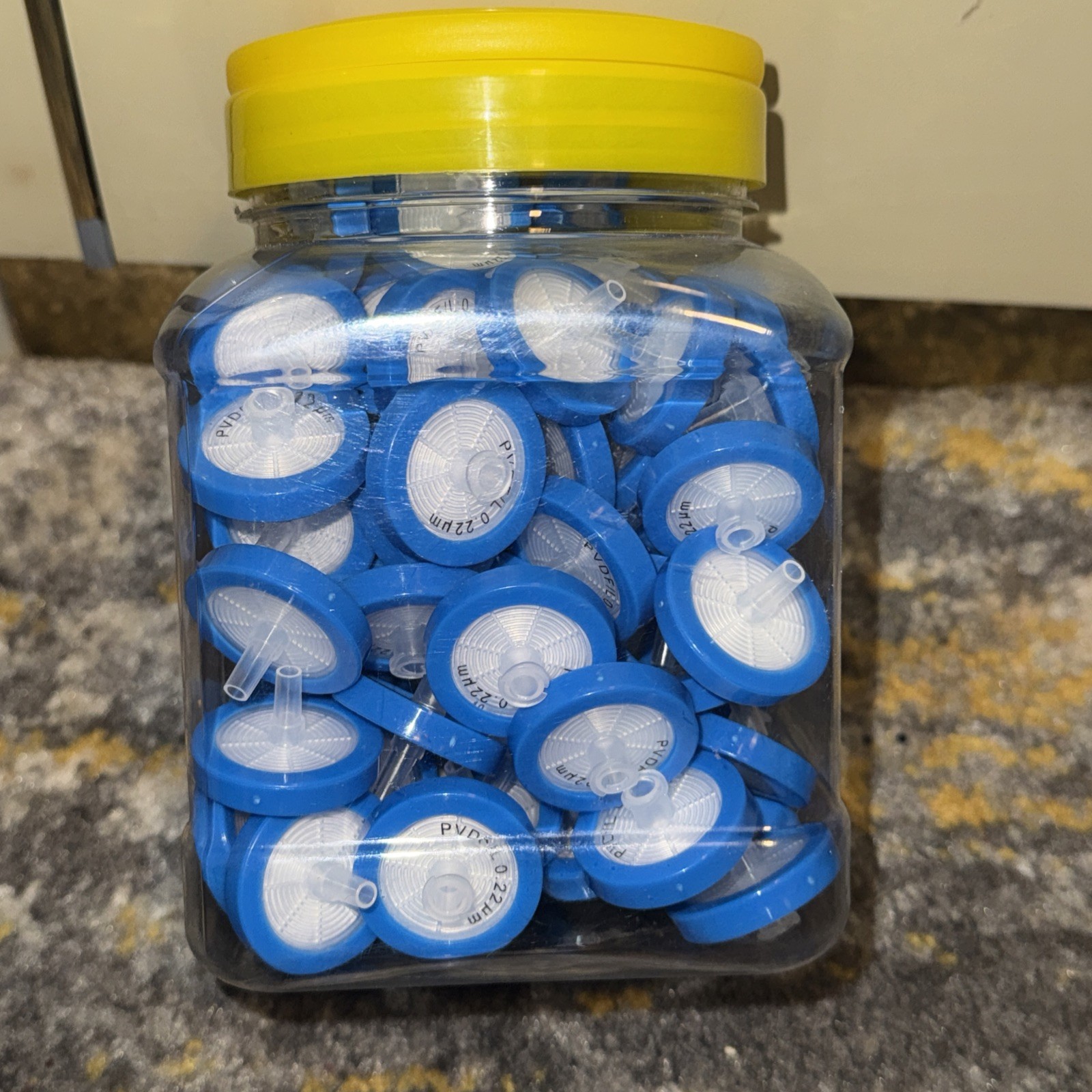 100 Pcs. PVDF MEMBRANE Syringe Lab Filters 0.22um Pore Size 25 mm Hydrophilic