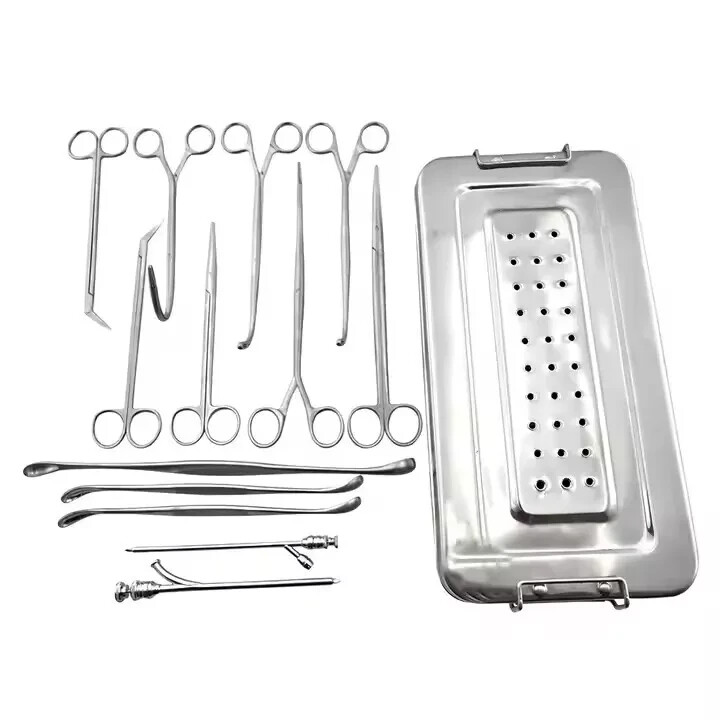 General Surgery Cholecystectomy Surgical Instrument Set of 25 Pieces