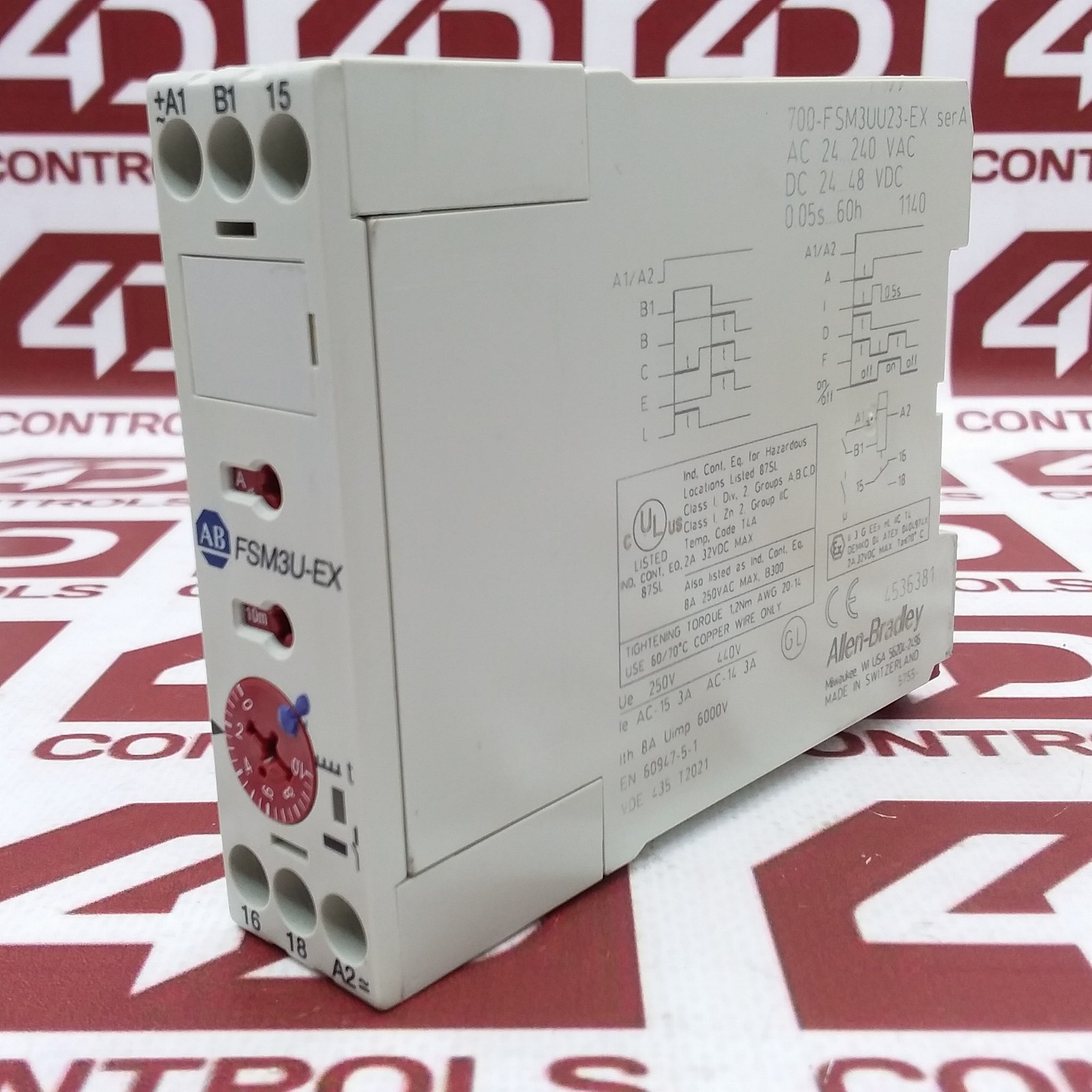 700-FSM3UU23-EX | Allen Bradley | Timing Relay, 0.05S-60HRS, Used, Ser A
