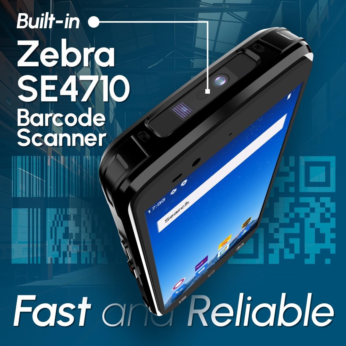 Android 12 Barcode Scanner 4+64GB, 1D/2D/QR, 4G Wireless Mobile PDA for Warehous