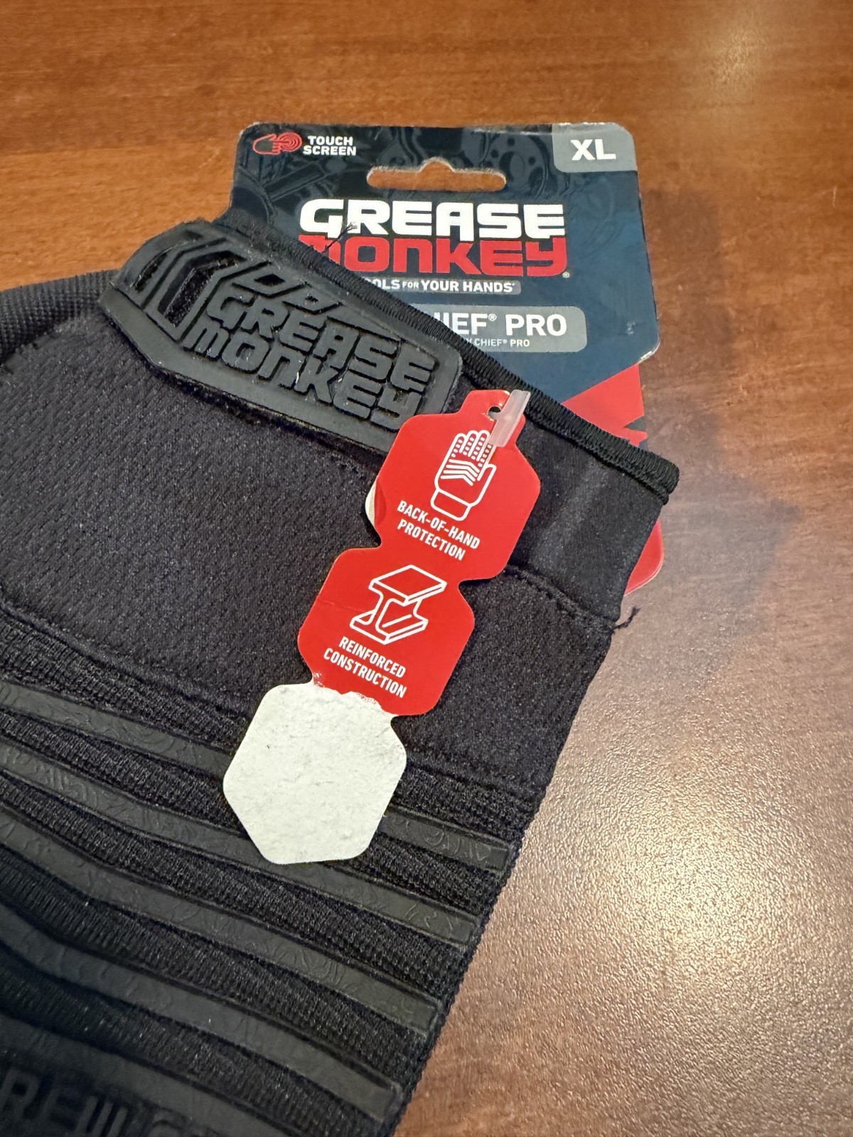 Grease Monkey Pro Crew Chief Gloves Touchscreen Tech 1 Pair Black SIZE: XLarge