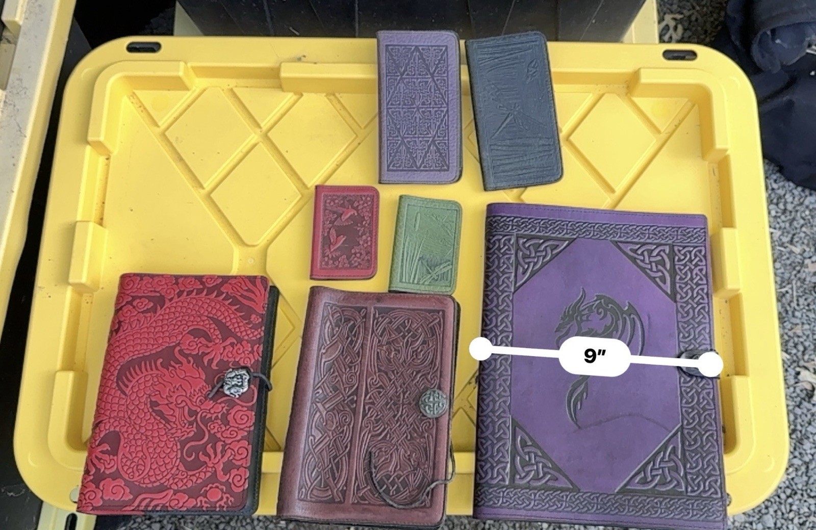 OBERON Design Celtic Leather Notebook Relief LOT COLLECTION Of 7 Pieces SEE PICS