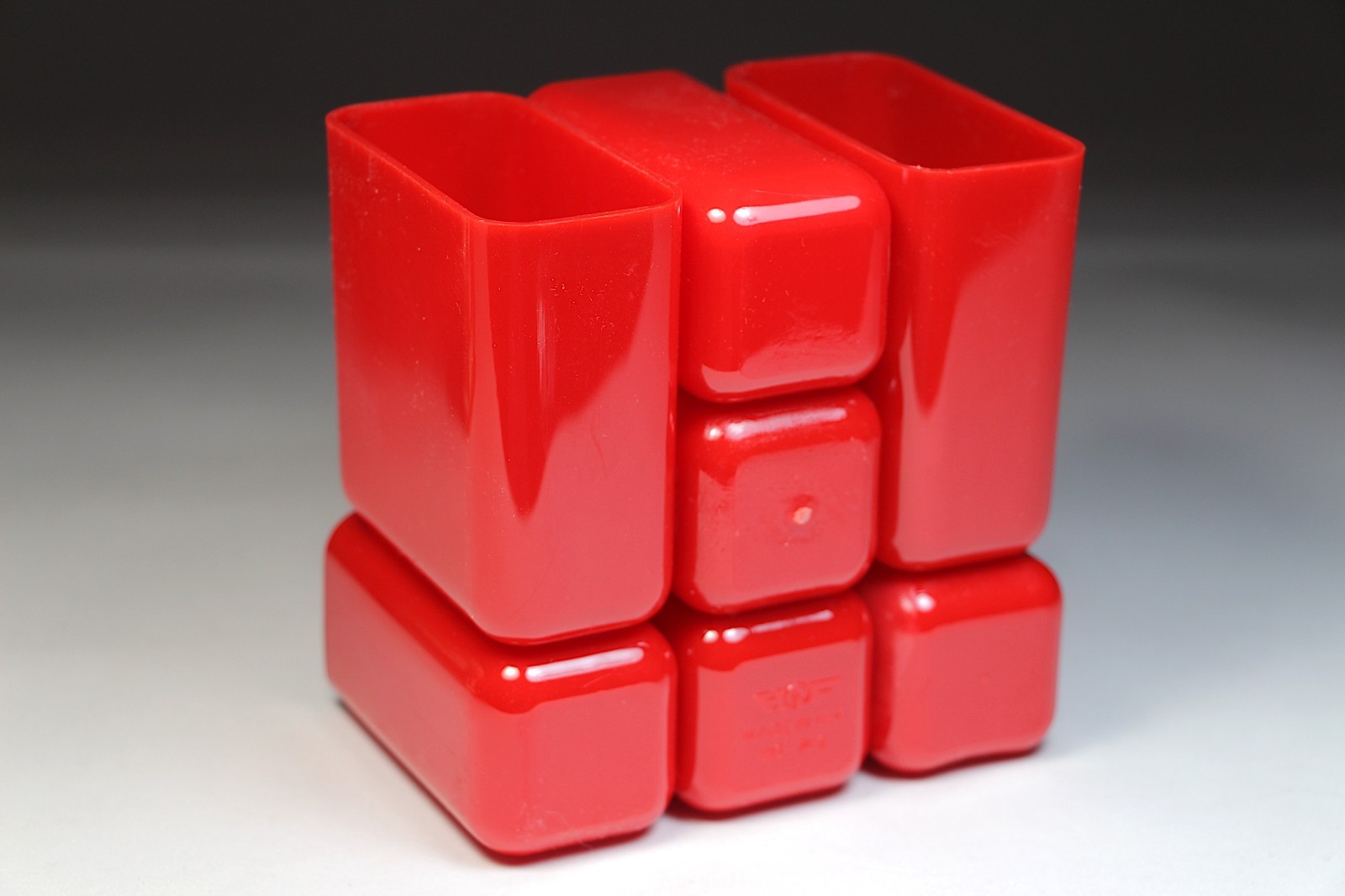 Vintage 1970s Retro VOH Red Plastic Desk Caddy UNUSED in Box No. 7602B Hong Kong