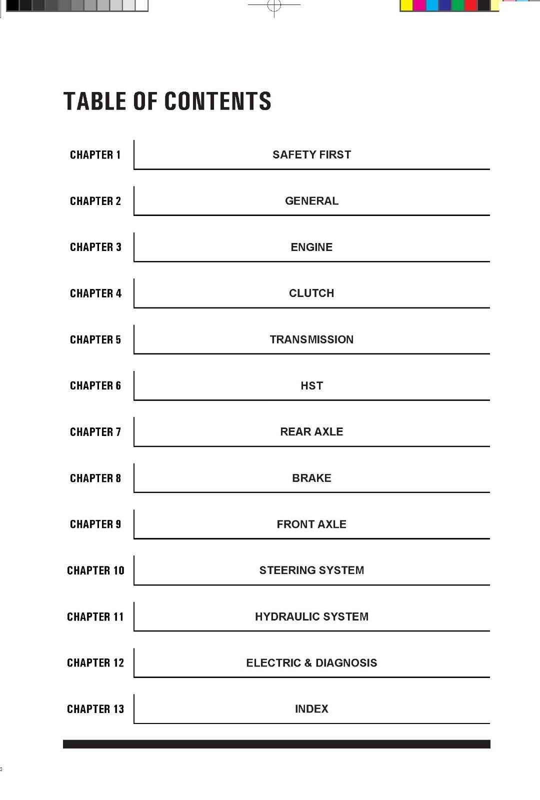 2610 3510 4010 CK Tractors Technical Repair Workshop Manual Fits Kioti – PAPER
