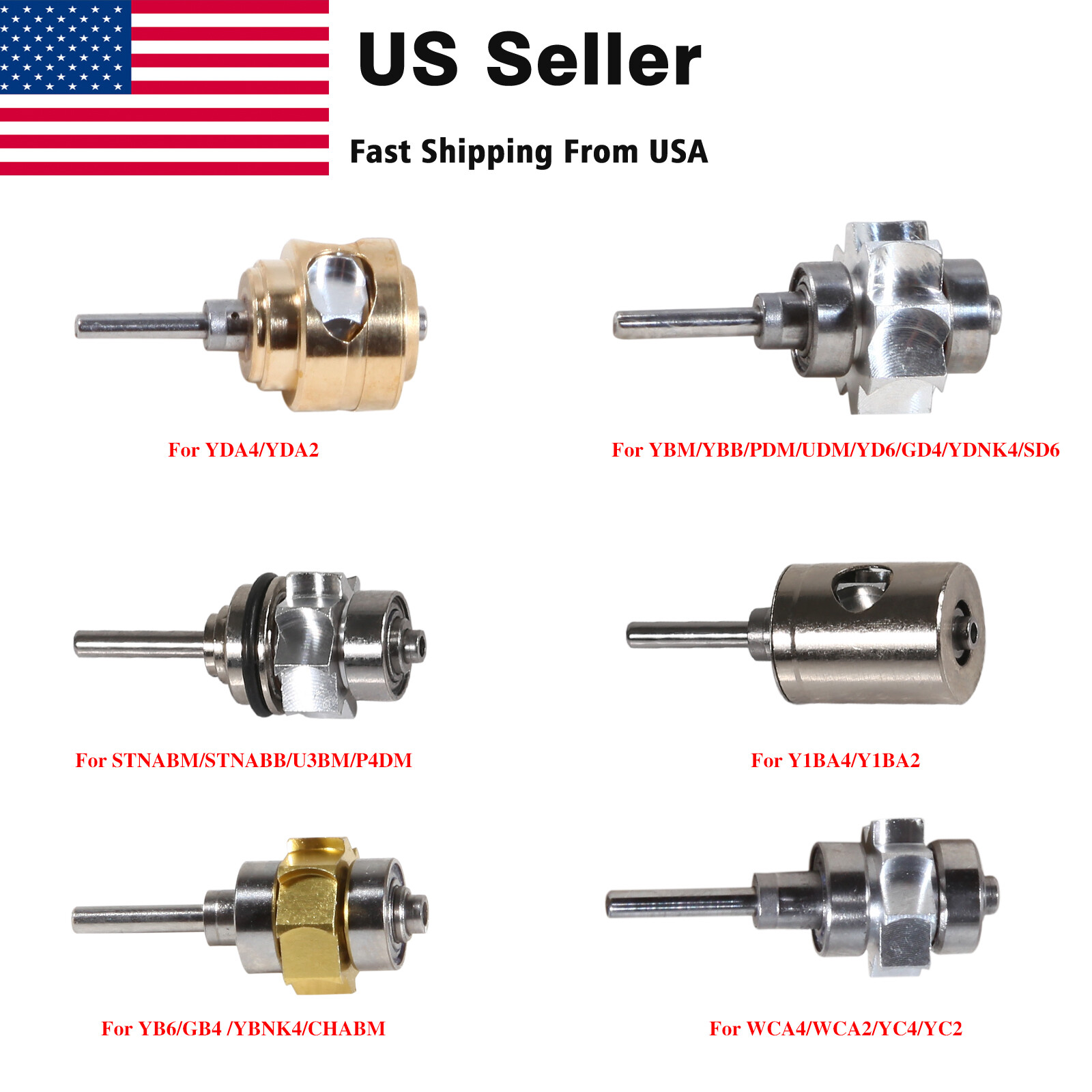 Dental Turbine Cartridge Rotor Fit KaVo NSK YBM YDA4 WCA4 High Speed Handpiece