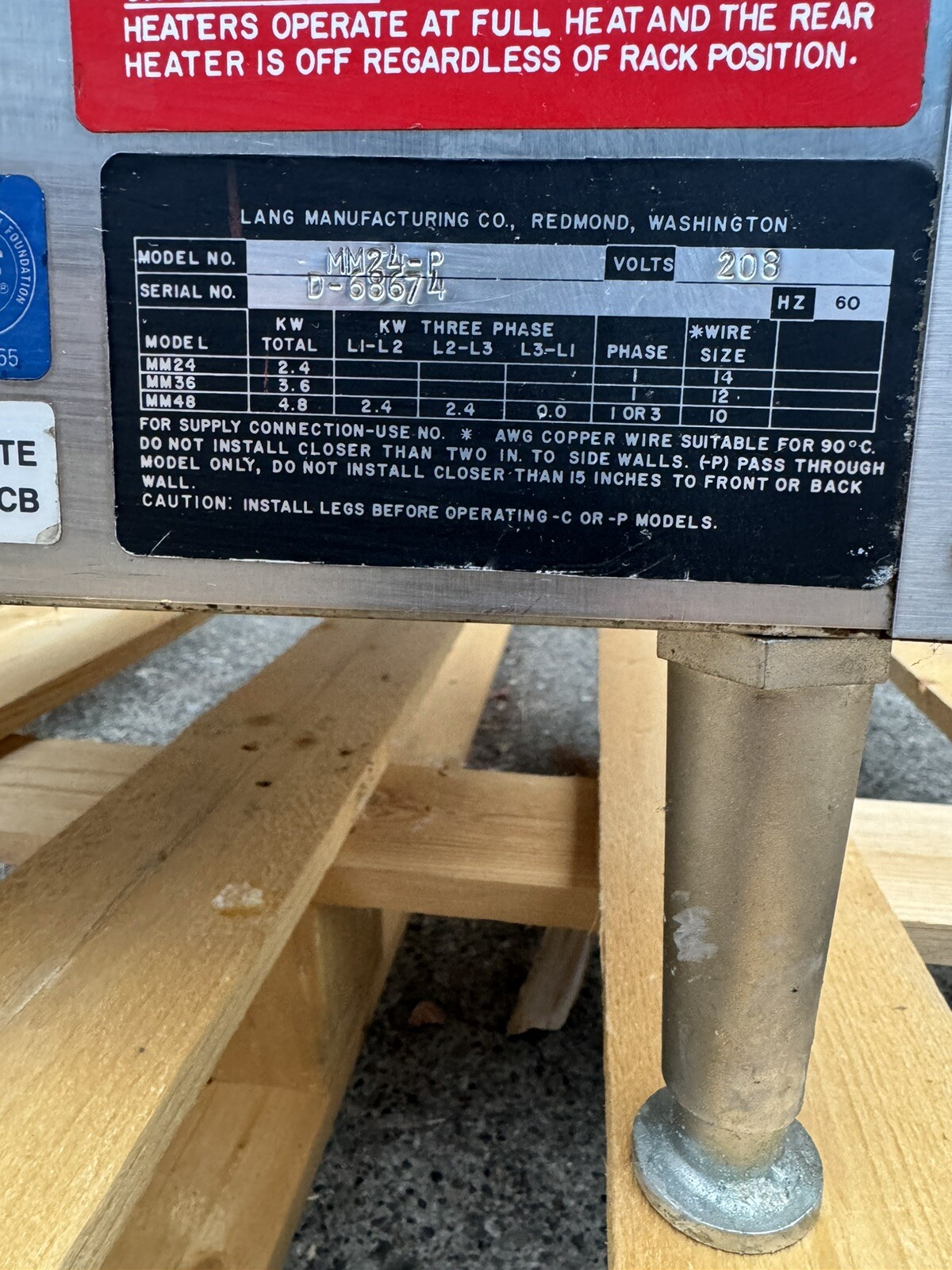 Lang MeltMaster Plus II conveyor broiler MM24-P. For commercial use.