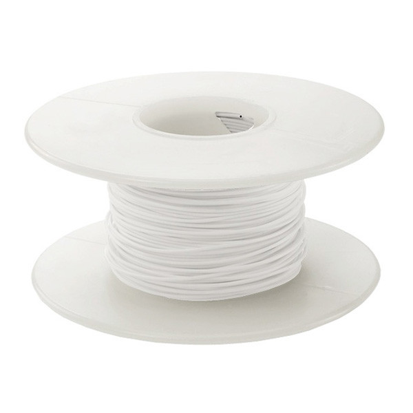 100ft 24ga 24awg Silvered Copper White M22759/44-24 Teflon ETFE Stranded Wire