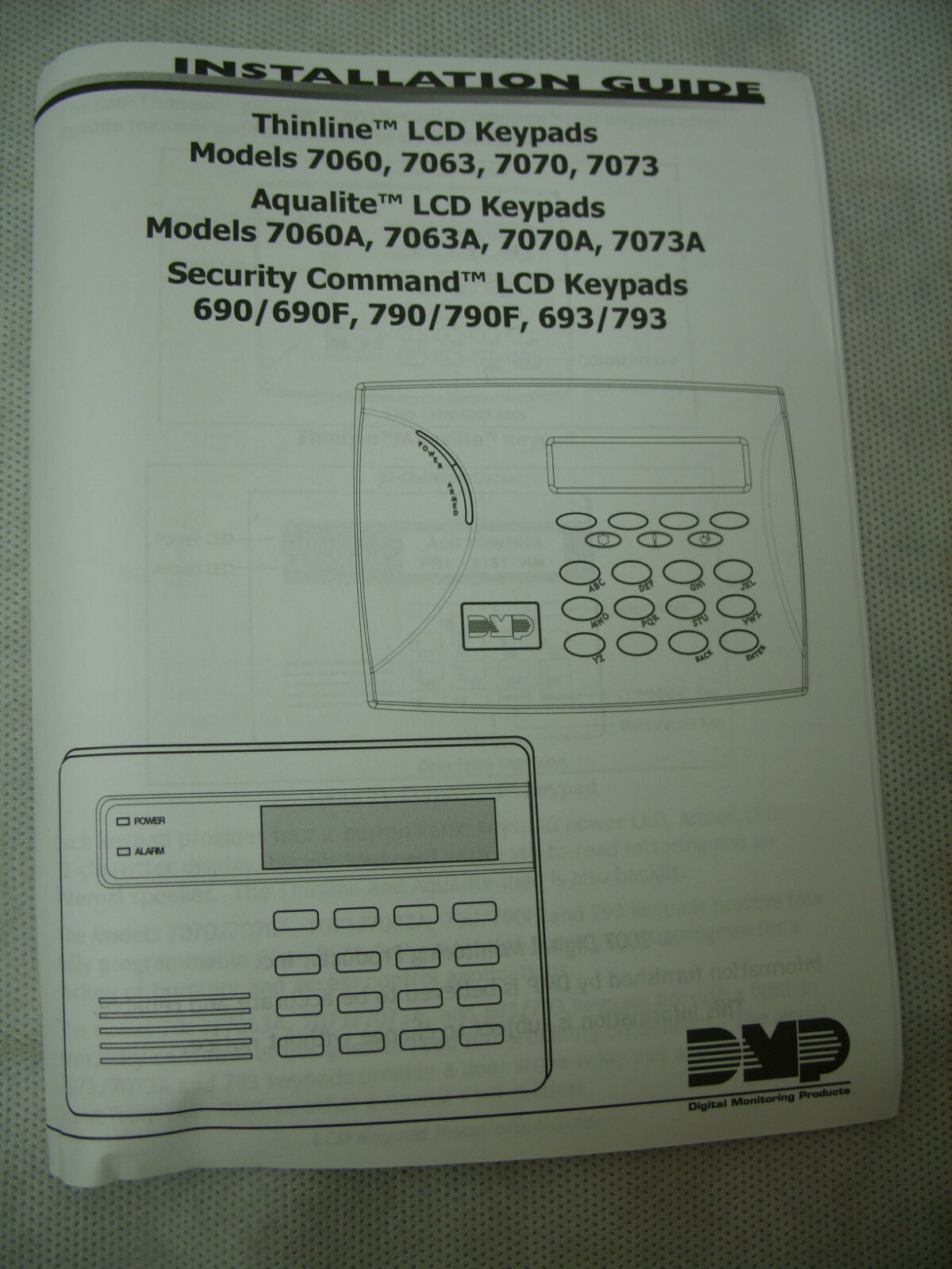 DMP Digital Monitoring Products – Executive Series Security Alarm Keypad 790-I