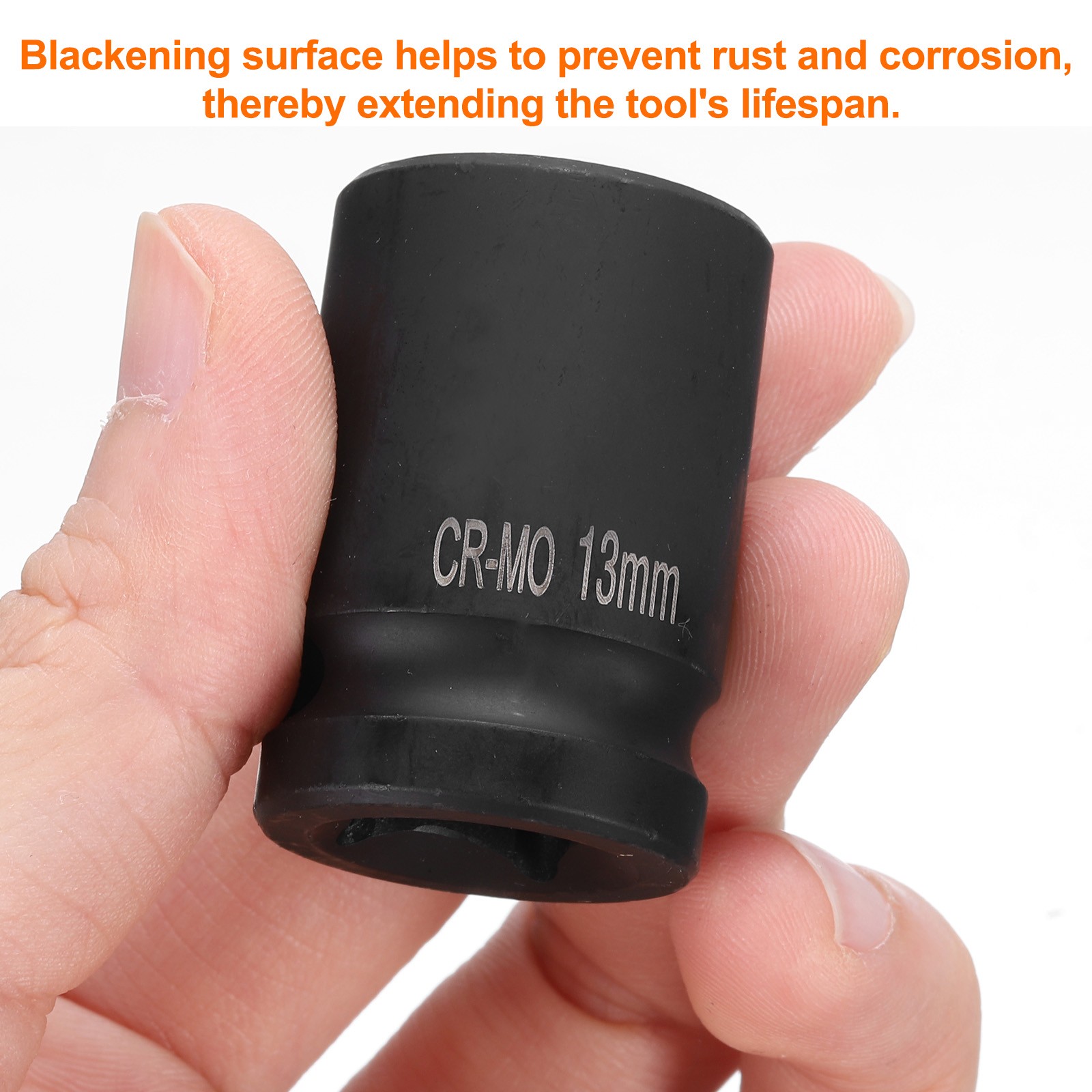 4 Point Square Socket 1/2″ Drive 13mm Metric CR-MO Square Impact Wheel Socket